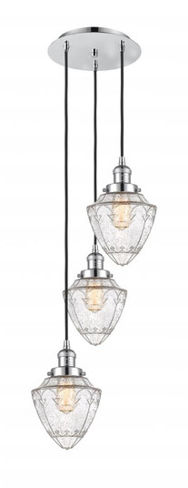 Bullet - 3 Light - 14 inch - Polished Chrome - Cord hung - Multi Pendant (3442|113F-3P-PC-G664-7)