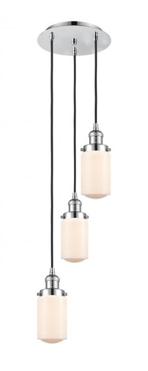 Dover - 3 Light - 11 inch - Polished Chrome - Cord hung - Multi Pendant (3442|113F-3P-PC-G311)