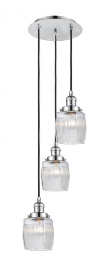 Colton - 3 Light - 12 inch - Polished Chrome - Cord hung - Multi Pendant (3442|113F-3P-PC-G302)