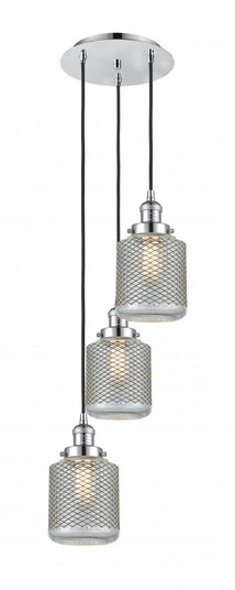 Stanton - 3 Light - 13 inch - Polished Chrome - Cord hung - Multi Pendant (3442|113F-3P-PC-G262)