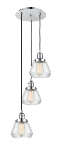 Fulton - 3 Light - 14 inch - Polished Chrome - Cord hung - Multi Pendant (3442|113F-3P-PC-G172)