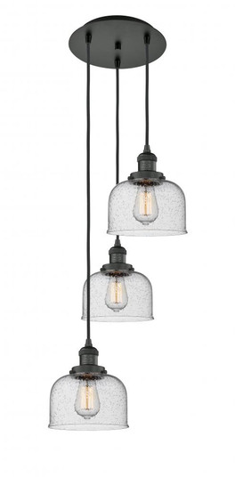 Cone - 3 Light - 14 inch - Matte Black - Cord hung - Multi Pendant (3442|113F-3P-BK-G74)
