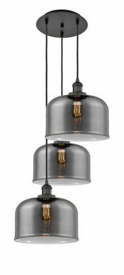 Cone - 3 Light - 18 inch - Matte Black - Cord hung - Multi Pendant (3442|113F-3P-BK-G73-L)