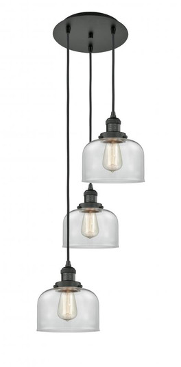 Cone - 3 Light - 14 inch - Matte Black - Cord hung - Multi Pendant (3442|113F-3P-BK-G72)