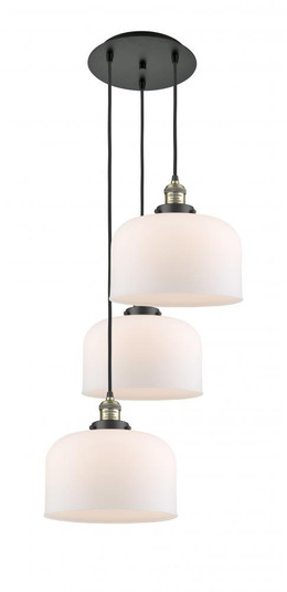 Cone - 3 Light - 18 inch - Black Antique Brass - Cord hung - Multi Pendant (3442|113F-3P-BAB-G71-L)