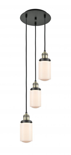 Dover - 3 Light - 11 inch - Black Antique Brass - Cord hung - Multi Pendant (3442|113F-3P-BAB-G311)
