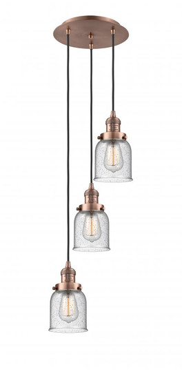 Cone - 3 Light - 12 inch - Antique Copper - Cord hung - Multi Pendant (3442|113F-3P-AC-G54)