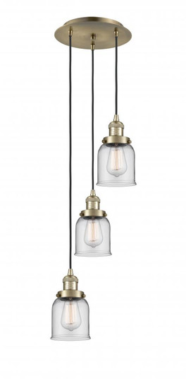 Cone - 3 Light - 12 inch - Antique Brass - Cord hung - Multi Pendant (3442|113F-3P-AB-G52)