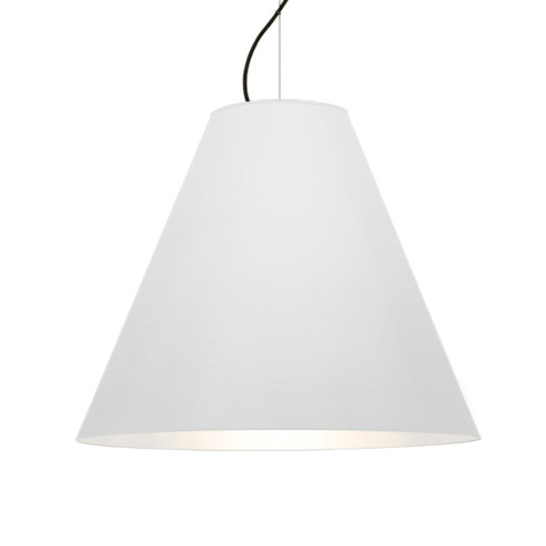 Besa Dylan Cable Pendant, White, Black Finish, 1x30W LED (127|1KX-DYLANWH-LED-BK)