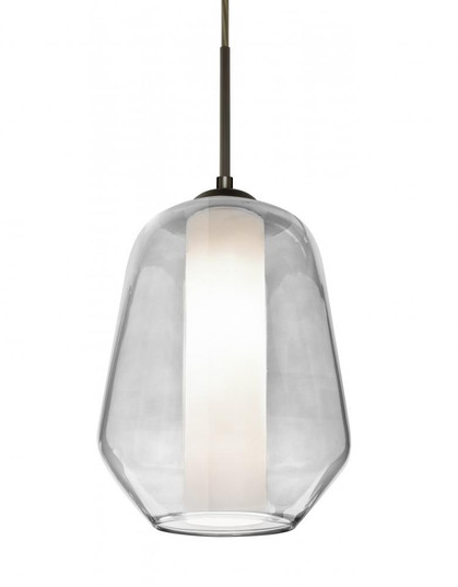Besa Link Pendant, Clear/Opal, Bronze Finish, 1x60W Medium Base (127|1JC-LINKCL-BR)