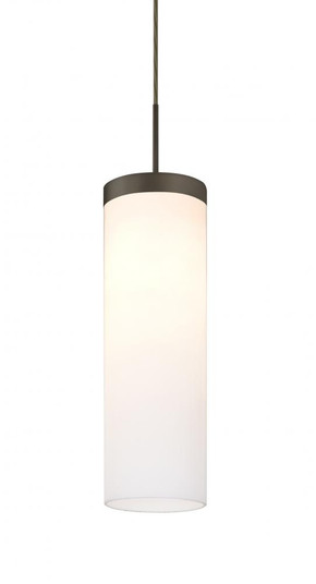 Besa Friz Cord Pendant, Opal Glossy, Bronze Finish, 1x9W LED (127|1JC-FRIZOG-LED-BR)