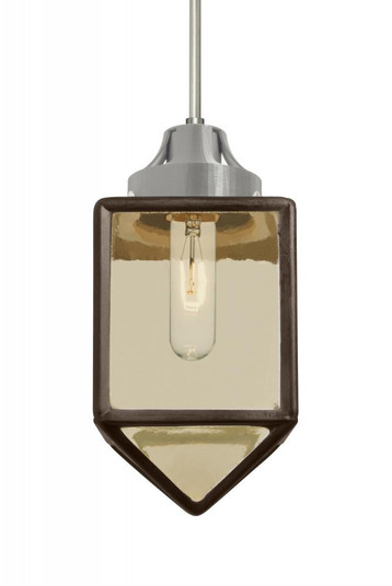 Besa, Bravo Cord Pendant For Multiport Canopy, Bronze/Gold Bubble, Satin Nickel Finis (127|J-BRAVOBR-SN)