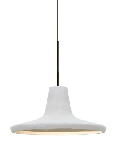 Besa Modus Cord Pendant, White, Bronze Finish, 1x9W LED (127|XP-MODUSWH-LED-BR)