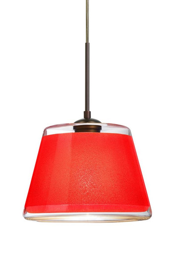 Besa Pendant For Multiport Canopy Pica 9 Bronze Red Sand 1x75W Medium Base (127|J-PIC9RD-BR)