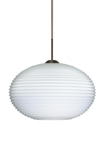 Besa Pendant For Multiport Canopy Pape 12 Bronze Opal Ribbed 1x75W Medium Base (127|J-491307-BR)