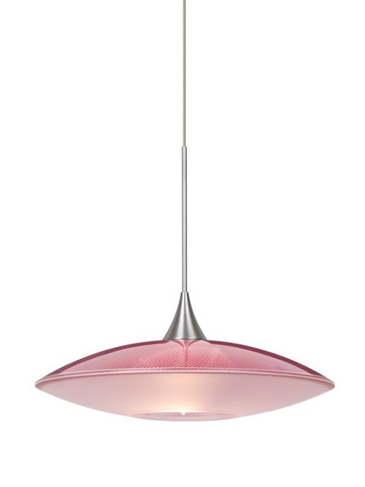 Besa Pendant Spazio Satin Nickel Red/Frost 1x5W LED (127|1XC-6294RD-LED-SN)