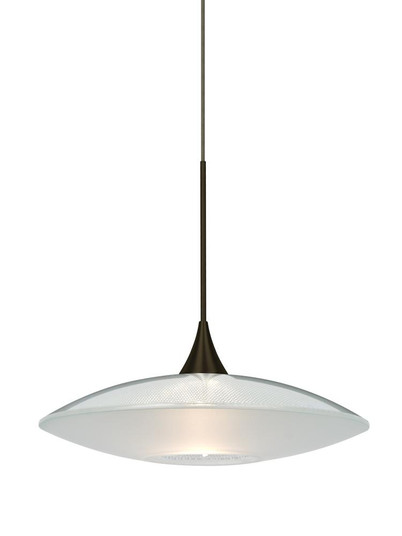 Besa Pendant Spazio Bronze Clear/Frost 1x5W LED (127|1XC-6294CL-LED-BR)