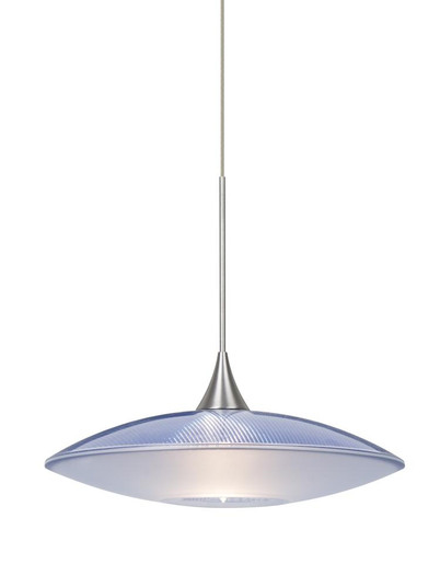 Besa Pendant Spazio Satin Nickel Blue/Frost 1x5W LED (127|1XC-6294BL-LED-SN)