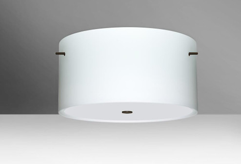 Besa Ceiling Tamburo 16 Bronze Opal Matte 1x28W LED (127|1KM-400807-LED-BR)