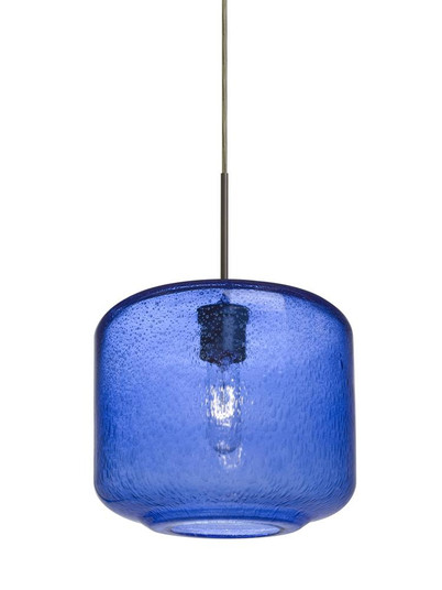 Besa Niles 10 Pendant, Blue Bubble, Bronze Finish, 1x60W Medium Base T10 (127|1JC-NILES10BL-BR)