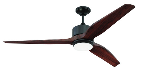 Mobi 60'' 3-Blade Indoor/Outdoor (Wet) Ceiling Fan in Oiled Bronze w/ Mahogany Blades (20|MOB60OB3)