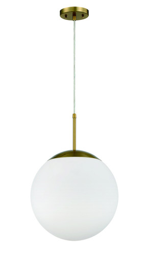 Gaze 1 Light 14'' Pendant in Satin Brass (White Glass) (20|56893-SB-WG)
