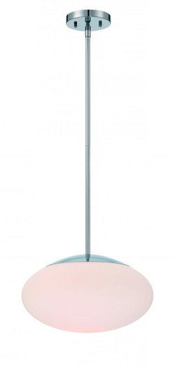 Gaze 1 Light 14'' Pendant in Chrome (White Glass) (20|56894-CH-WG)