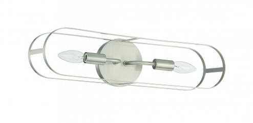 Minfdul 2 Light Linear Sconce in Brushed Polished Nickel (20|12820BNK2)