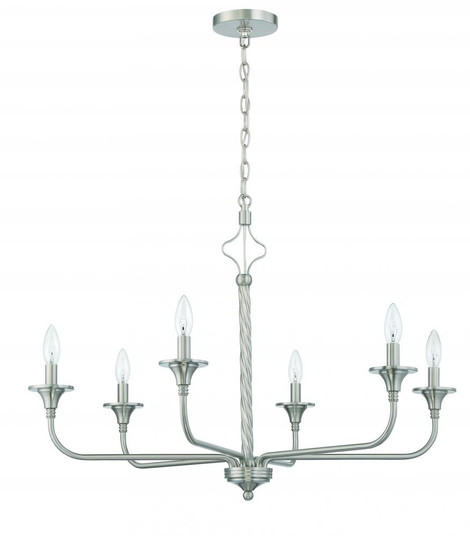 Jolenne 6 Light Chandelier in Brushed Polished Nickel (20|57026-BNK)