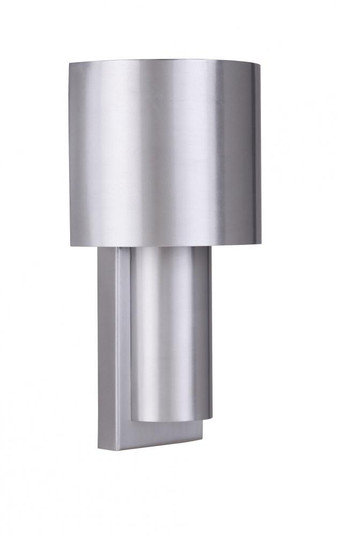 Midtown 1 Light Small Outdoor 2 Tiered LED Wall Mount in Satin Aluminum (20|ZA5102-SA-LED)