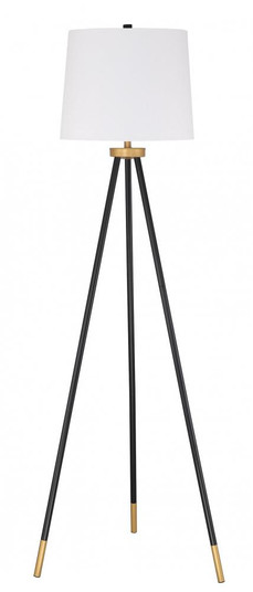 1 Light Metal Tri-Pod Base Floor Lamp in Painted Black/Gold (20|86267)