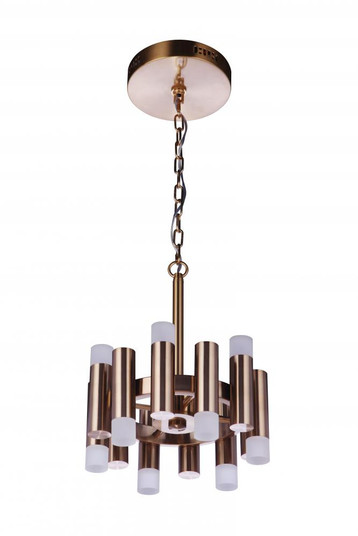 Simple Lux 12 Light LED Convertible Semi Flush in Satin Brass (20|57552-SB-LED)