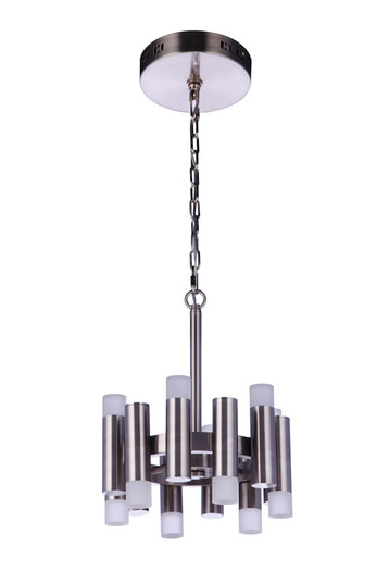 Simple Lux 12 Light LED Convertible Semi Flush in Brushed Polished Nickel (20|57552-BNK-LED)
