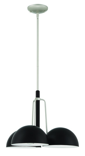 Kahn 3 Light Outdoor Chandelier in Midnight/Satin Aluminum (20|57223-MNSA)