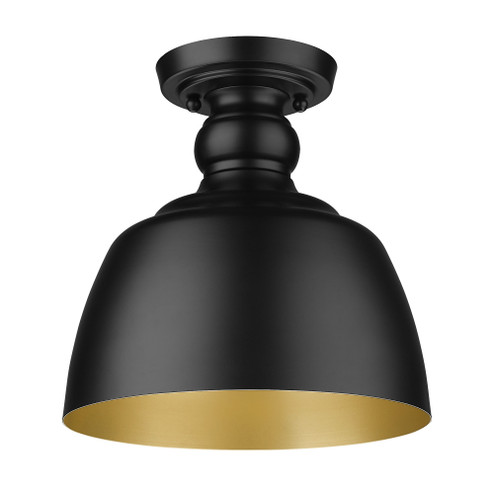 Wry Lighting Holmes 1-light Flush Mount in Matte Black (36|0316-FM BLK)