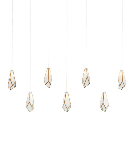 Glace White 7-Light Linear Multi-Drop Pendant (92|9000-1072)