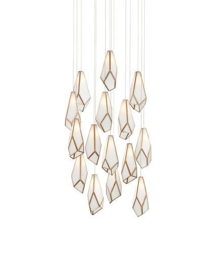 Glace White 15-Light Round Multi-Drop Pendant (92|9000-1036)