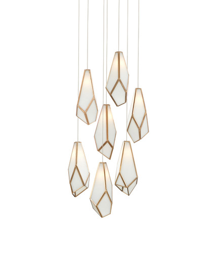 Glace White 7-Light Round Multi-Drop Pendant (92|9000-1035)