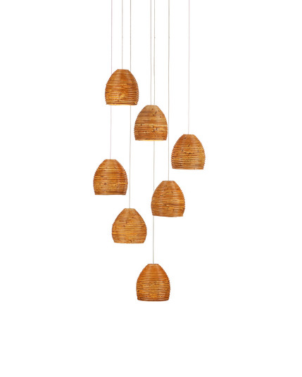 Beehive 7-Light Round Multi-Drop Pendant (92|9000-1000)