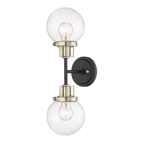 Mellrosa 2-Light Wall Sconce Matte Black Modern Gold (670|9222-MB/MG)