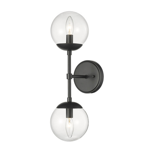 Avell 2-Light Wall Sconce Matte Black (670|8152-MB)