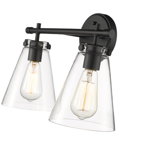 Aliza 2-Light Vanity Matte Black (670|8122-MB)