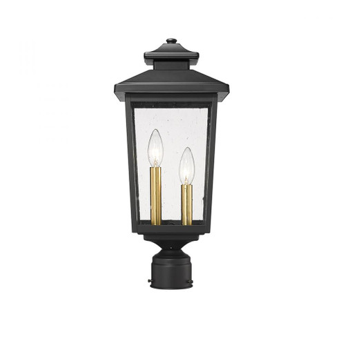 Eldrick 2-Light Outdoor Post Lantern Powder Coated Black (670|4644-PBK)