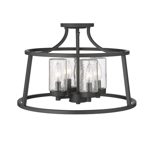 Errol 4-Light Semi-Flush Ceiling Mount Matte Black (670|4184-MB)