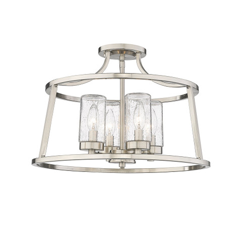 Errol 4-Light Semi-Flush Ceiling Mount Brushed Nickel (670|4184-BN)
