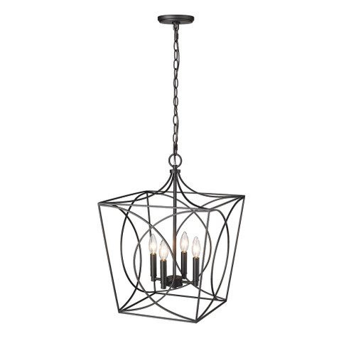 Tracy 4-Light Pendant light Matte Black (670|4002-MB)
