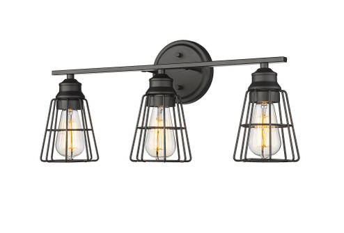 3-Light Vanity Matte Black (670|3383-MB)
