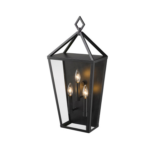 Arnold 3-Light Outdoor Wall Sconce Powder Coated Black (670|2533-PBK)