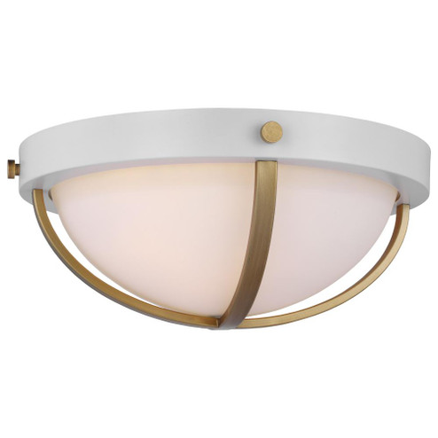 Lincoln; 2 Light Large Flush Mount; Medium Base; 60 Watt; Matte White Finish; White Opal Glass (81|60/7662)