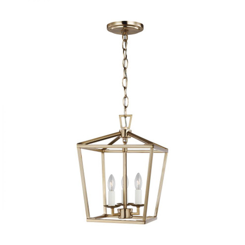 Dianna transitional 3-light indoor dimmable ceiling pendant hanging chandelier light in satin brass (7725|5192603-848)